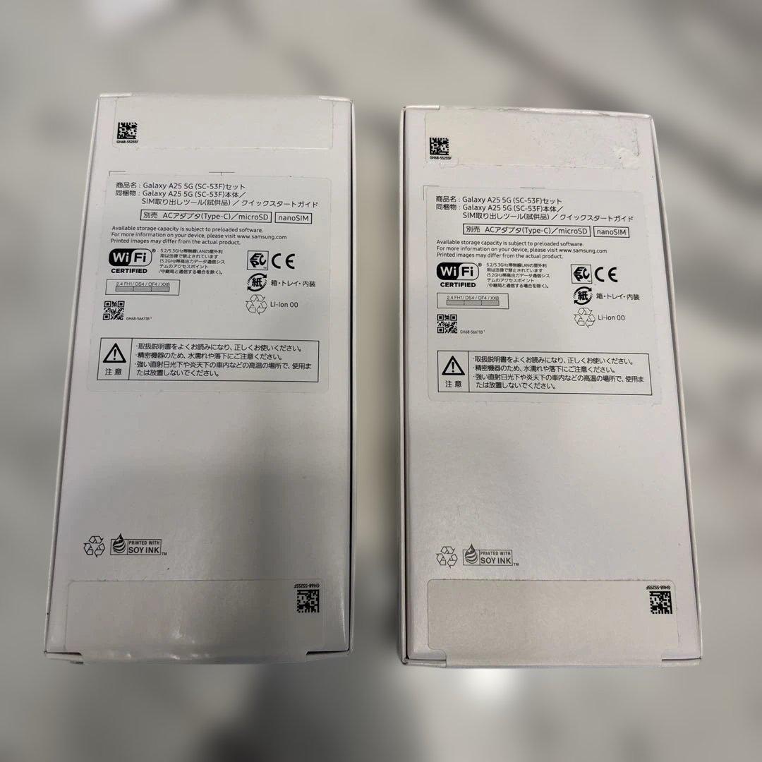 新品　未使用品　Samsung Galaxy A25 5G 64GB 本体　2台