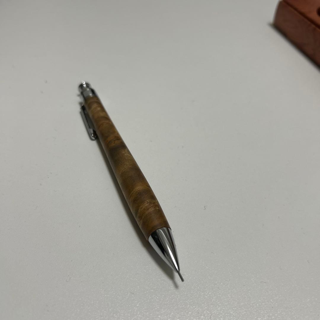 工房楔 0.5mmシャープペンシル マーブルウッド　固定式口金