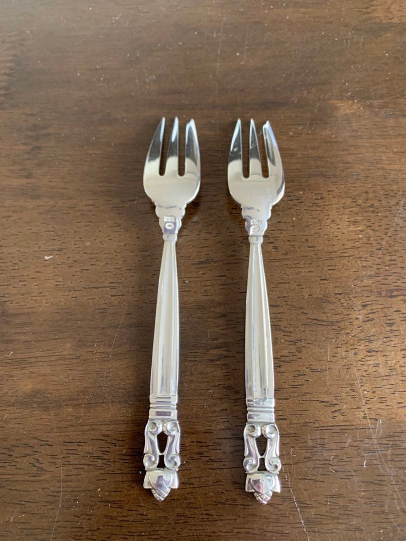 ジョージジェンセン　エーコンACORN ペストリーフォーク　スターリングシルバー