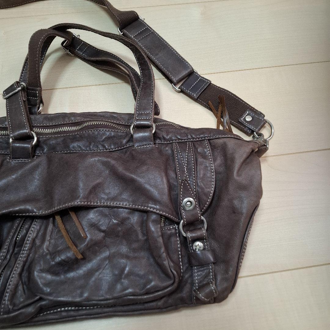 「激レア」「希少」「馬革」　TORNADO MART　ブラウン ショルダーバッグ