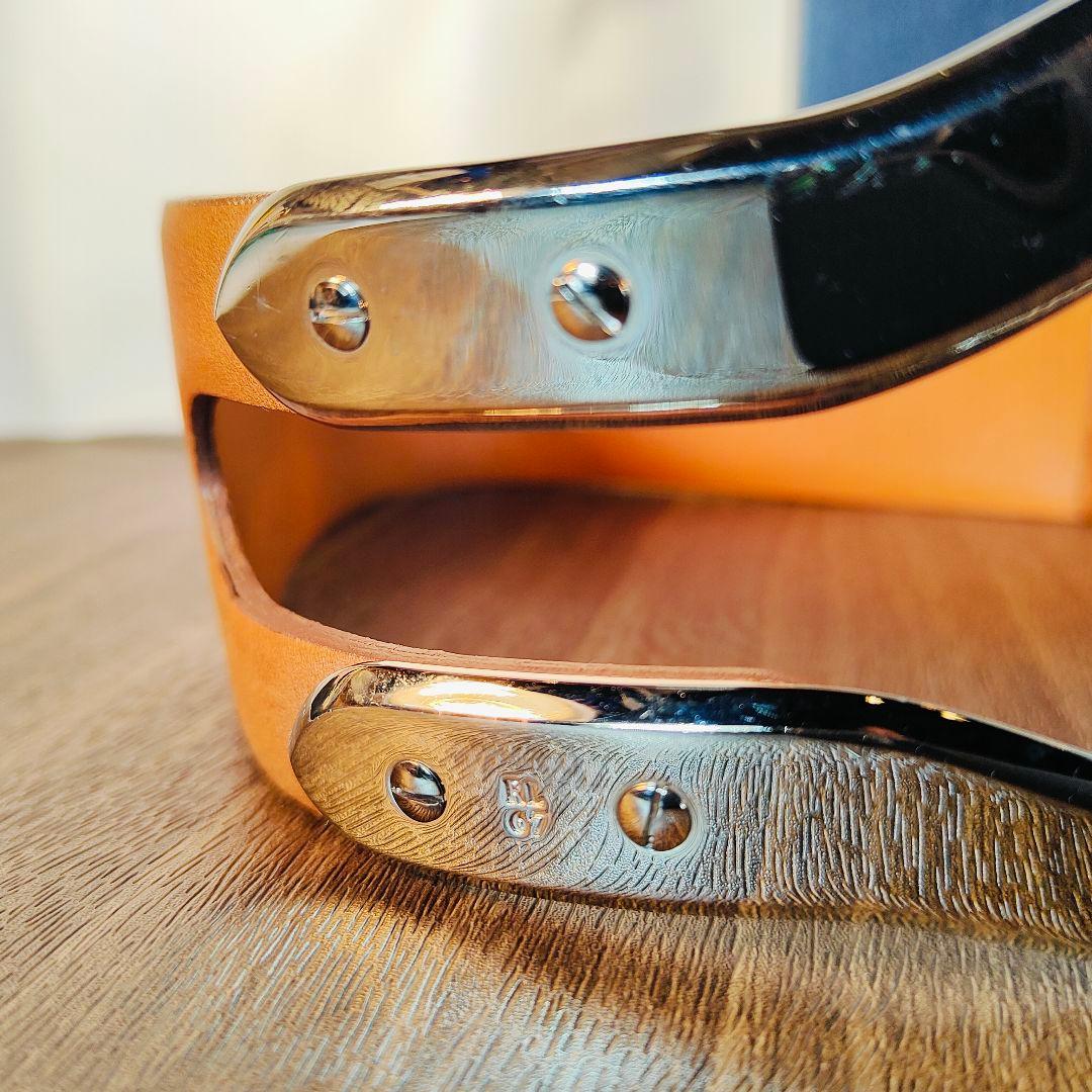 【極上品】ポロラルフローレン 高級ドレスベルト イタリア製　シルバー馬具バックル