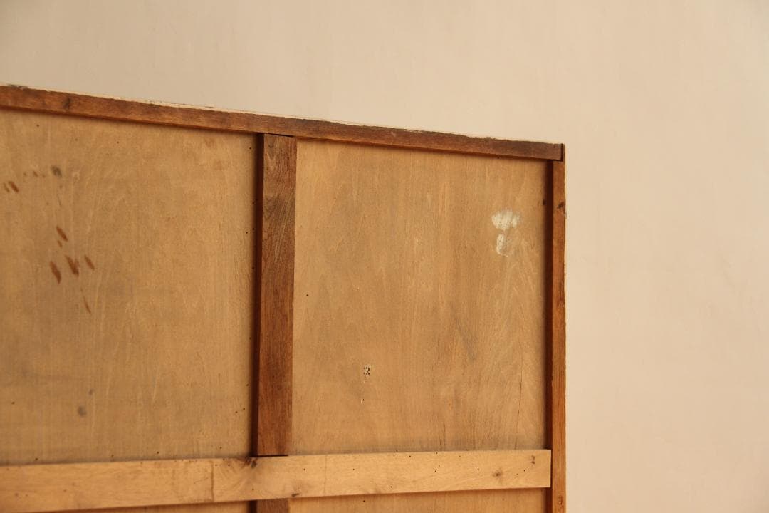 棚　キャビネット　木製　高さ82㎝　白　アンティーク　レトロ　古道具