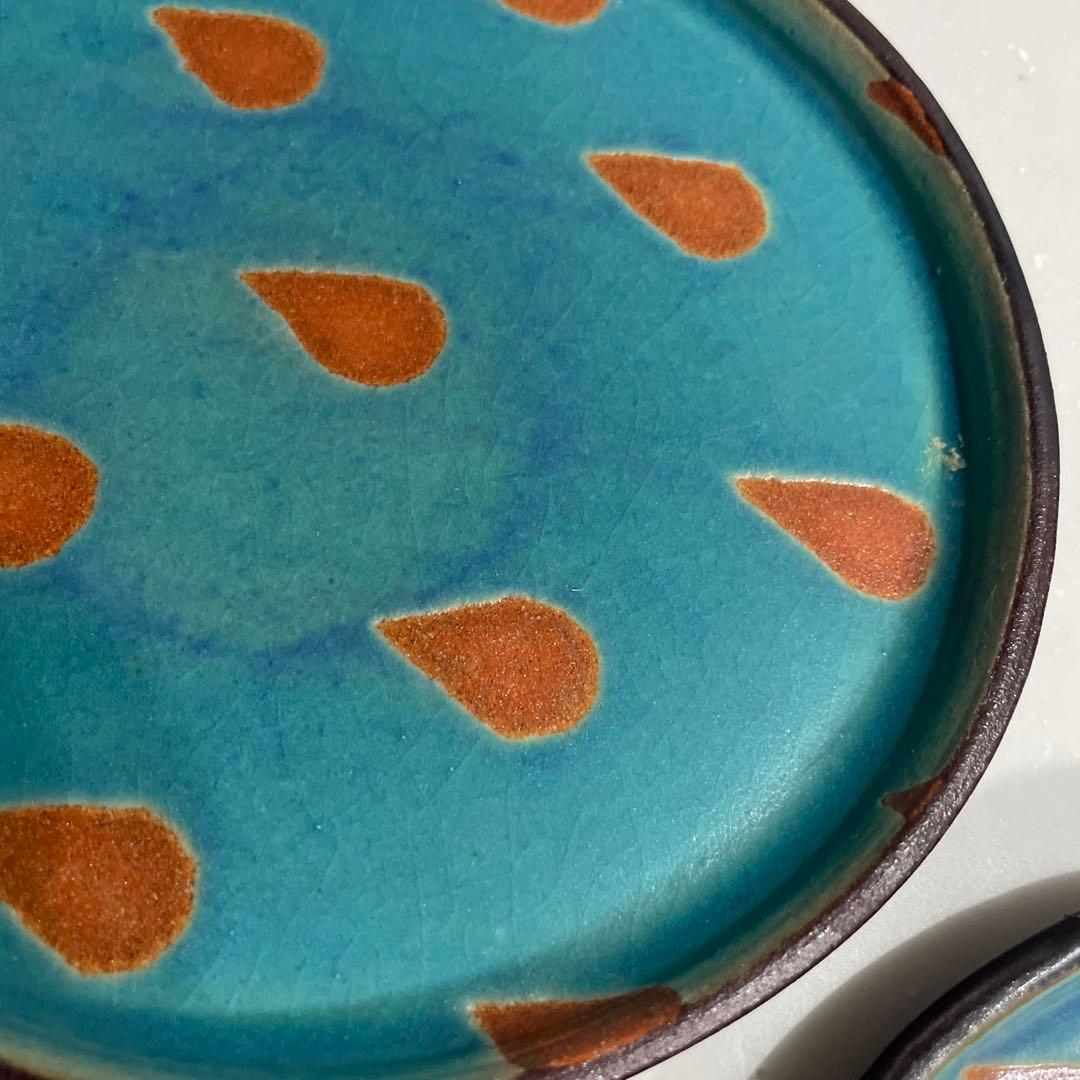 atelier quichane クリミードット柄　　16センチ皿　2枚セット