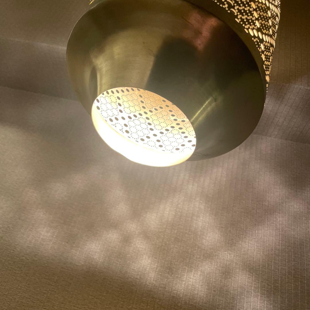 ゴールド真鍮 ペンダントライト インド製　天井照明　間接照明