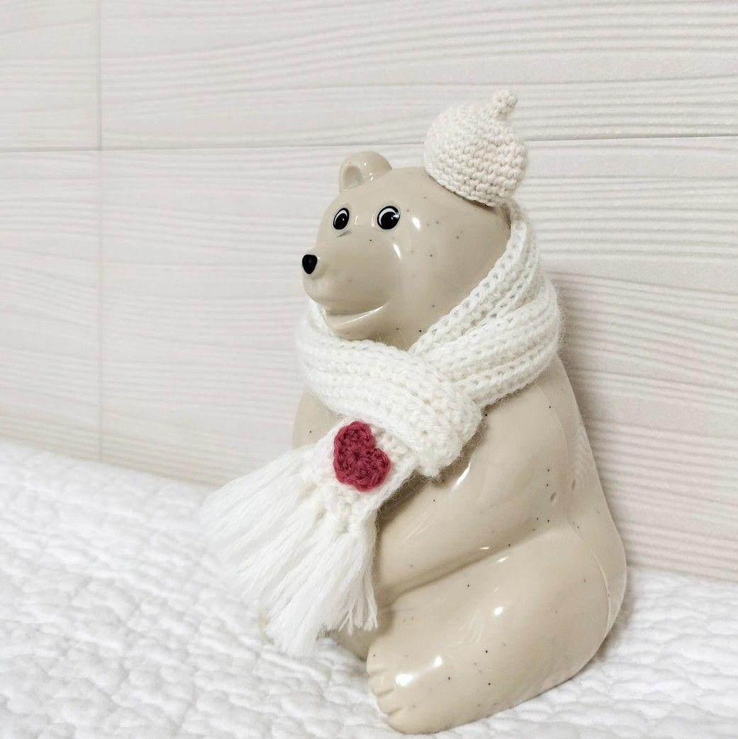 しろくま貯金箱＊ぬくぬくマフラー