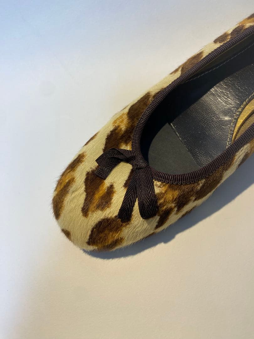 【2日間限定プライス!!】プラダフラットシューズレオパード 38バレエシューズ