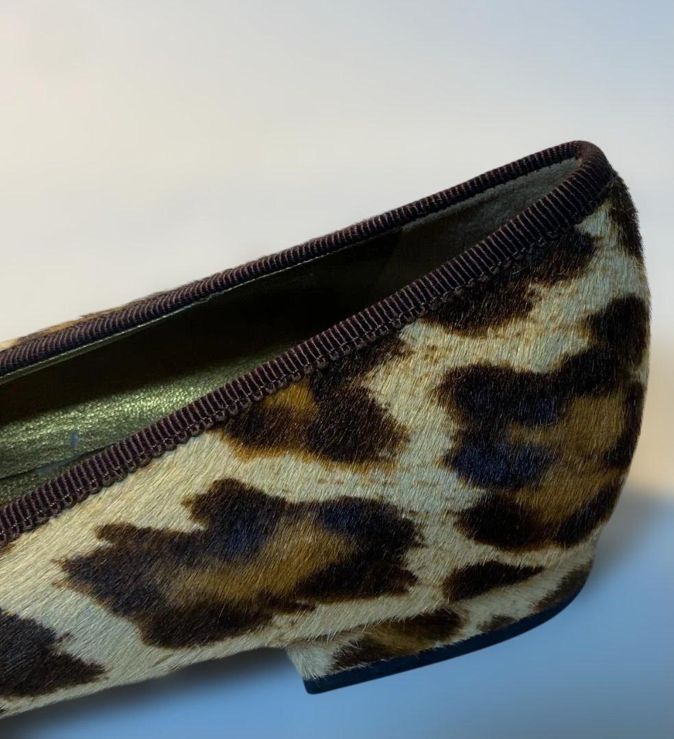 【2日間限定プライス!!】プラダフラットシューズレオパード 38バレエシューズ