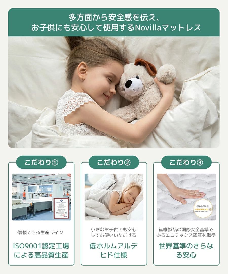 マットレス クイーン 高反発 厚さ20cm やや硬め 振動隔離 体圧分散高通気性