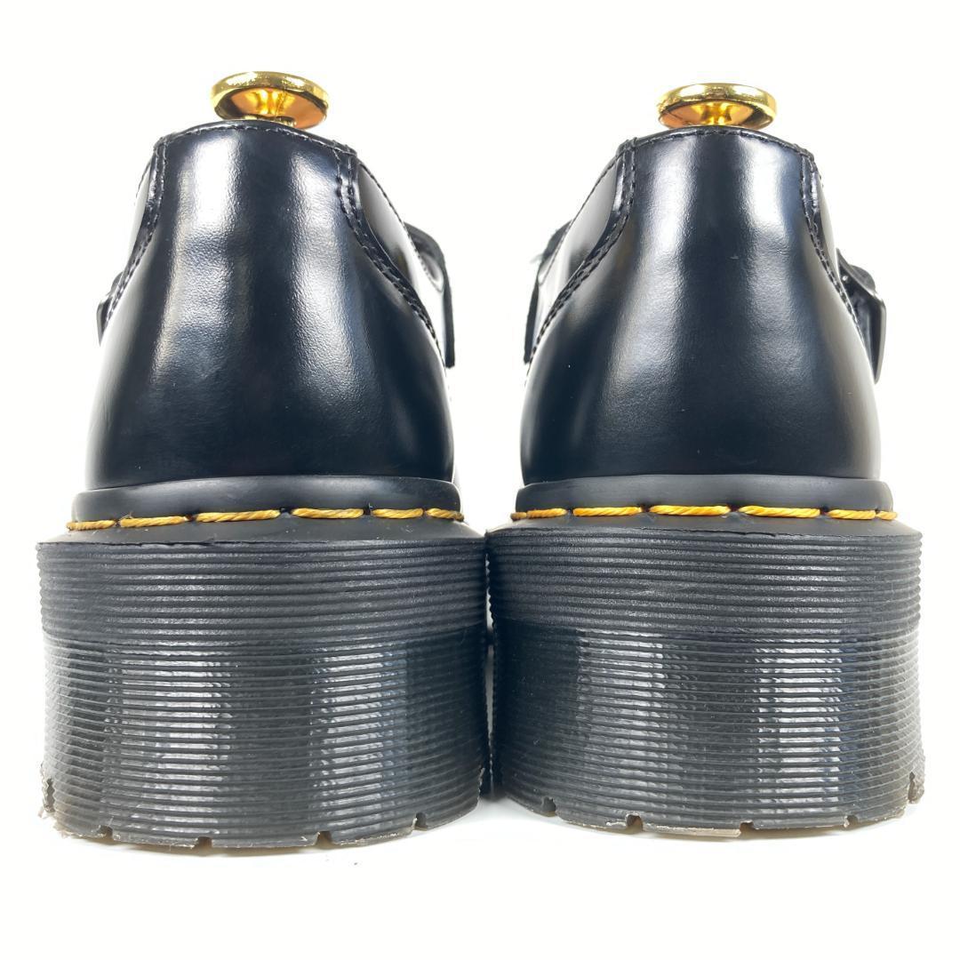 ドクターマーチン　BETHAN　超厚底キャップトゥストラップベルトレザーシューズ