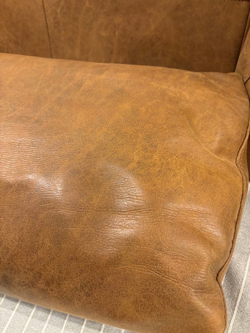 クラッシュゲート 関家具　プルートソファ 3人掛け オーカーブラウン　アイアン