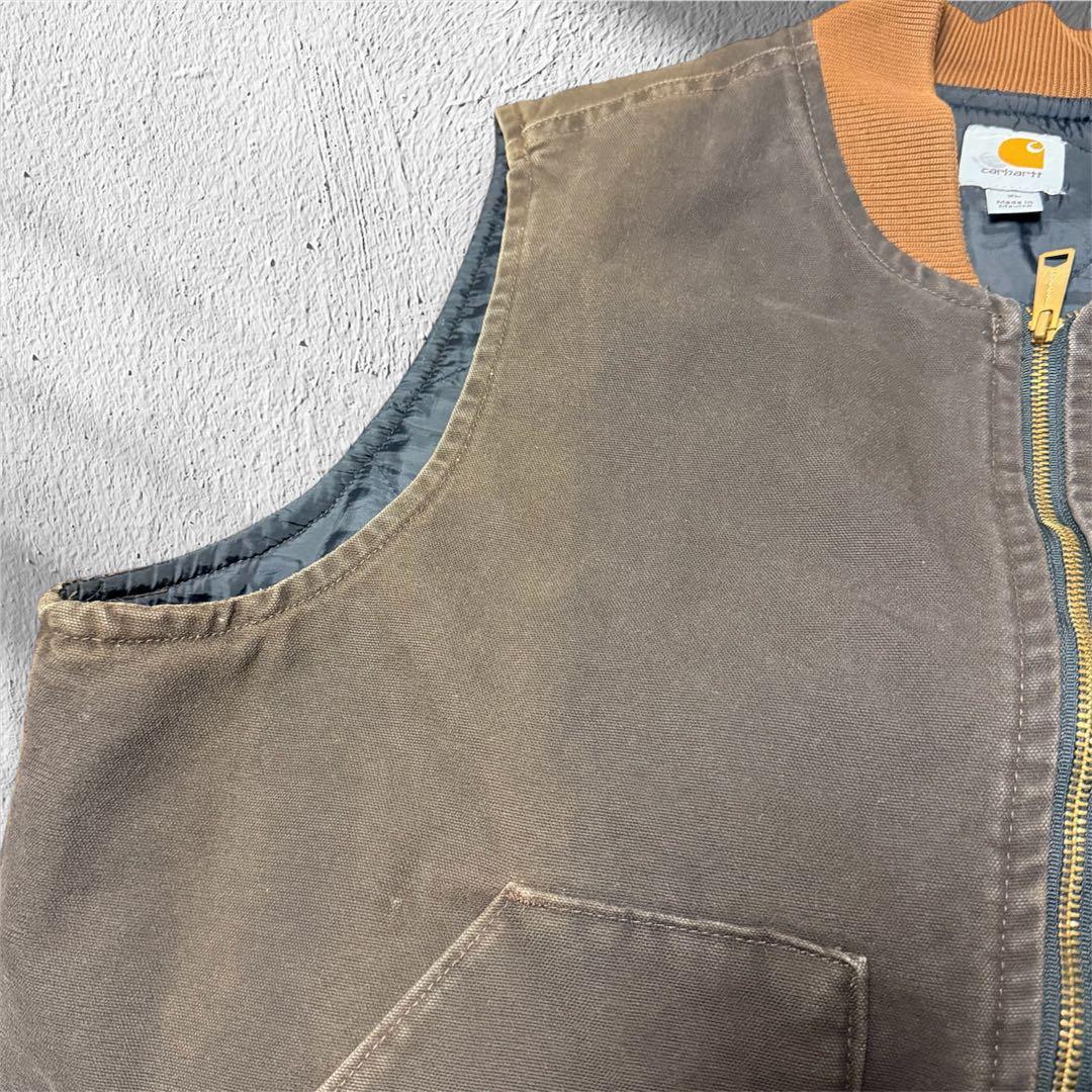 Carhartt ダックベスト V02 ダークブラウン メキシコ製 XLサイズ