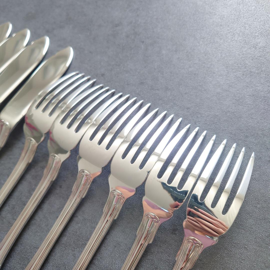 希少 極美品 クリストフル ポートロイヤル フィッシュ ナイフ フォーク 12点