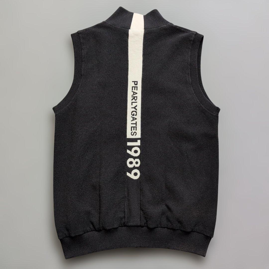 【美品】パーリーゲイツゴルフ　ナイロン　ニット　リバーシブルフルジップベスト