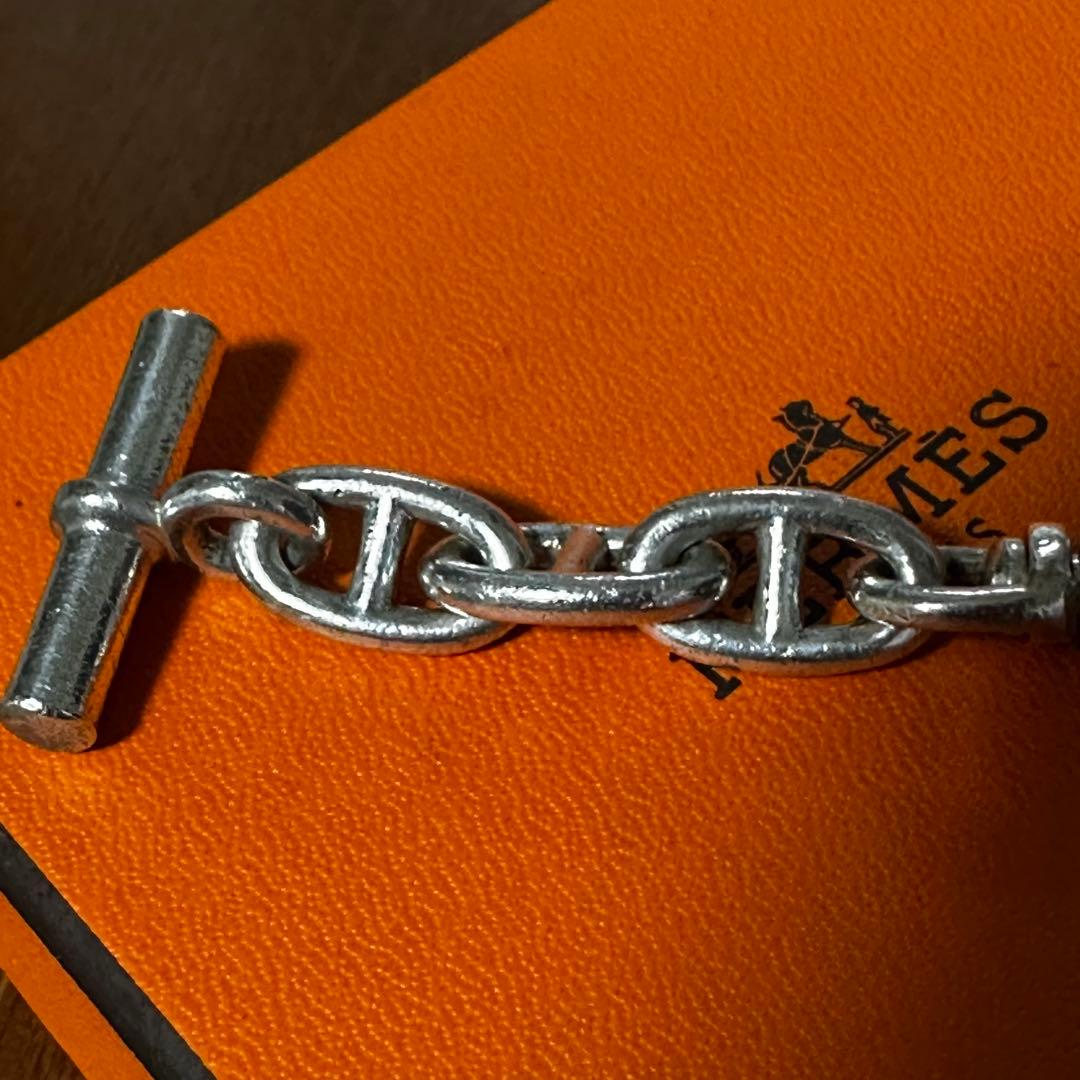 エルメス　ヴィンテージ　シェーヌダンクル　キーホルダー　キーリング　SV925