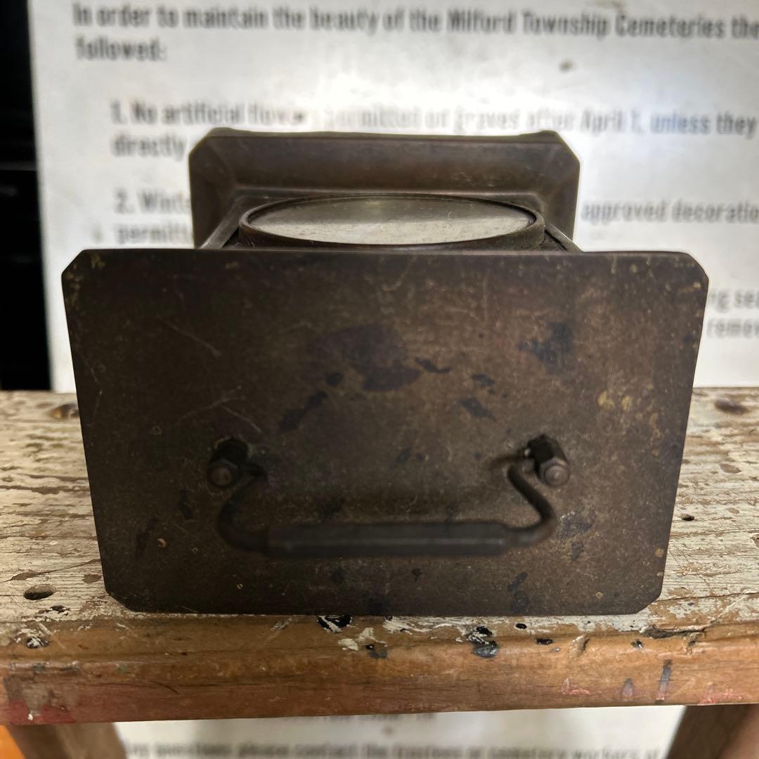 【ジャンク】JUNGHANS 真鍮 アンティーク 置き時計 ゼンマイ式