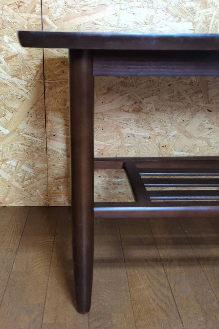 カリモク karimoku カフェ　テーブル 棚付き センター　テーブル