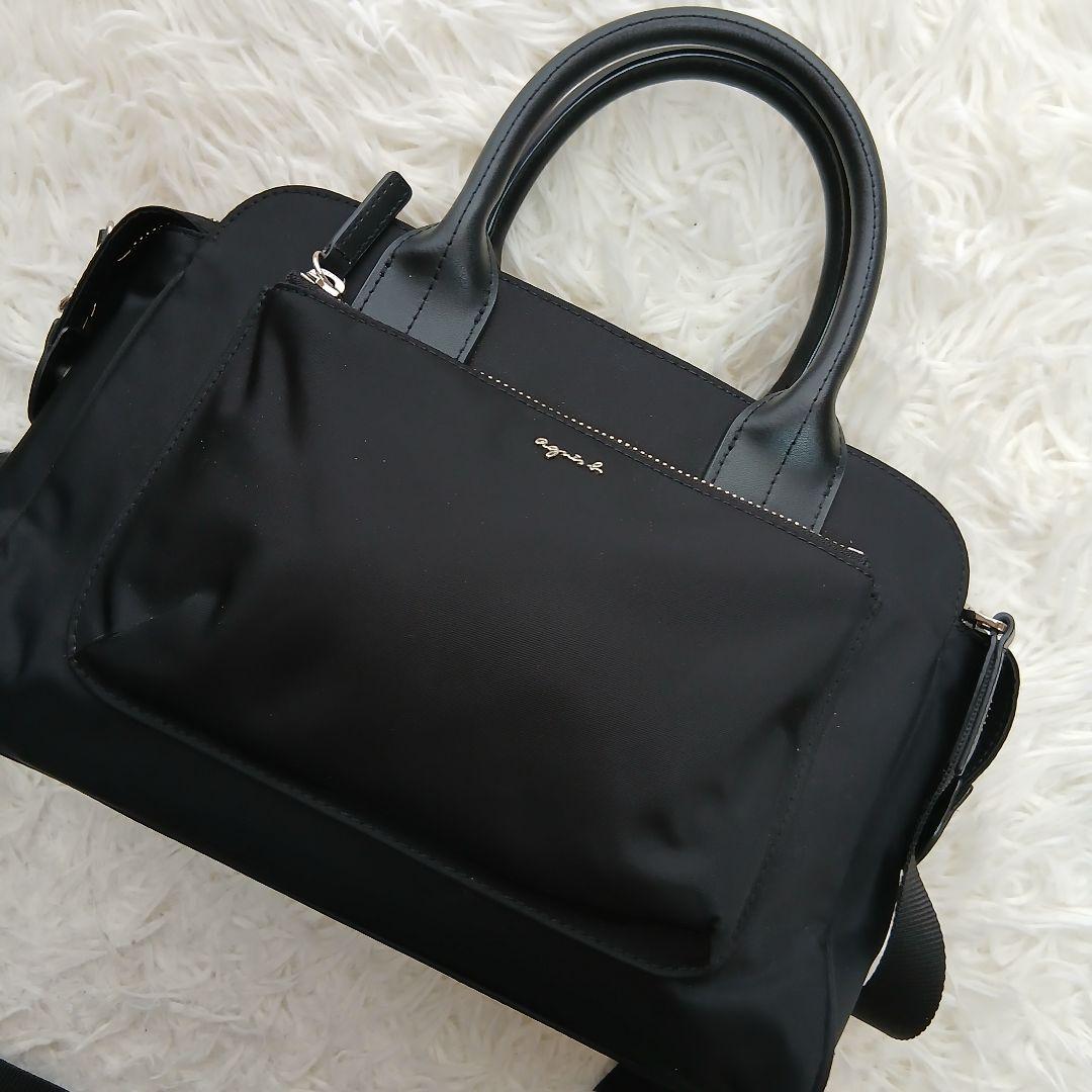 【美品】【agnes b.】RAS13-01 2wayナイロントートミニバッグ