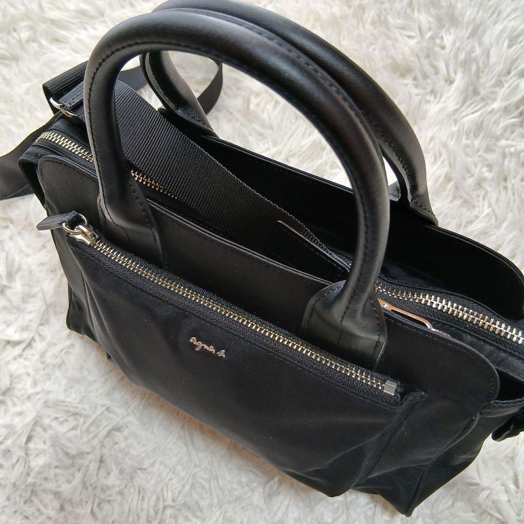 【美品】【agnes b.】RAS13-01 2wayナイロントートミニバッグ