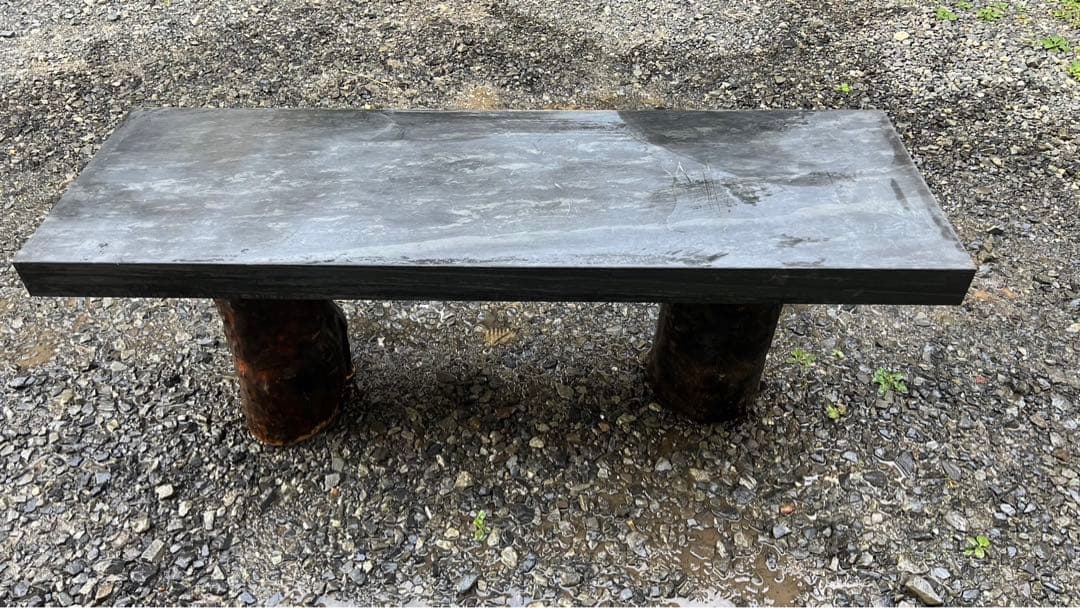 椅子　テーブル　石　おしゃれ　骨董