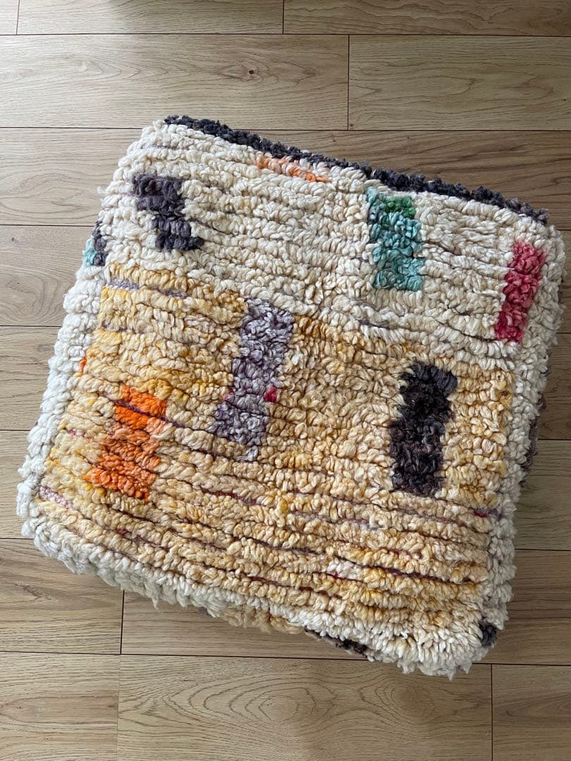 ★未使用 モロッコ プフ pouf アジラル　オットマン クッションラグ