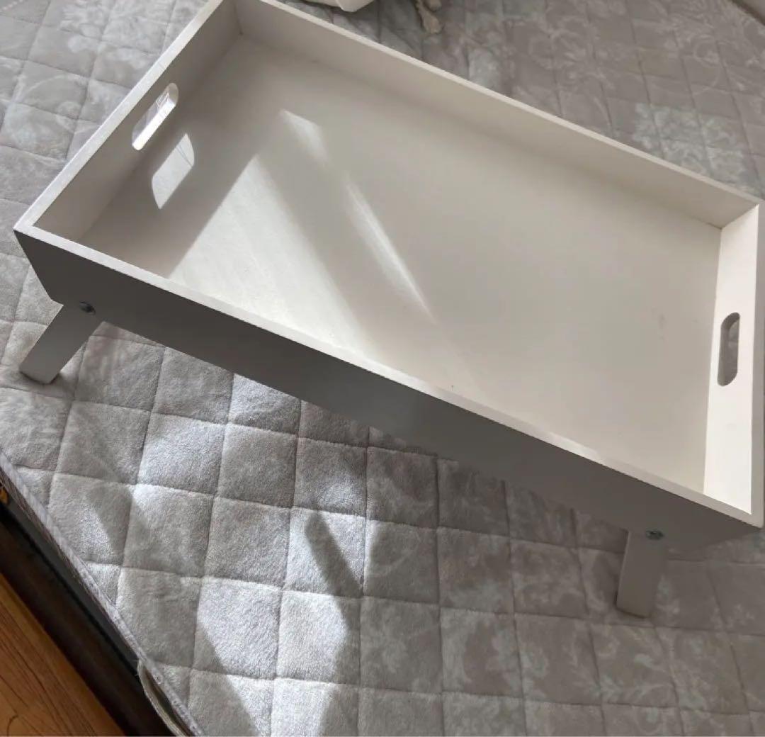 【廃盤/希少】ローラアシュレイ　木製折りたたみ　トレイテーブル　ウッデンクリーム