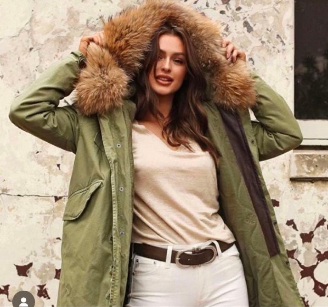 Mr&Mrs Italy 極上ラクーン&コヨーテ モッズコート XXS