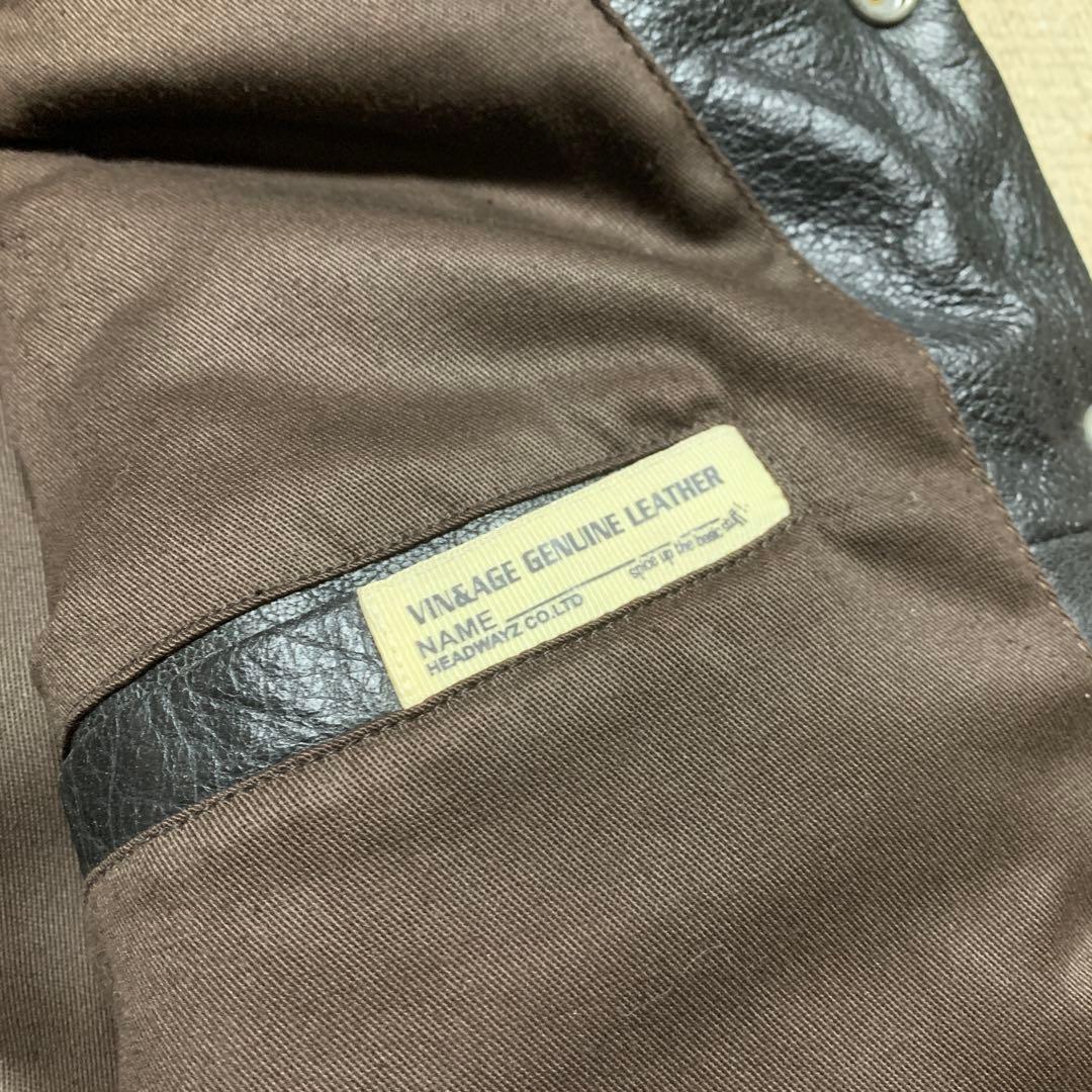 Vin&age レザーダウンベスト type:VLJ5 サイズ38