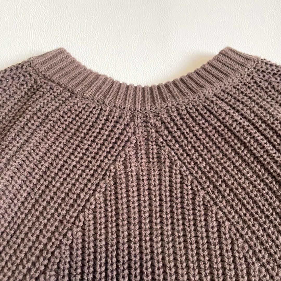 【バトナー】シグネチャー クルーネック ニット ブラウン 1 コットン