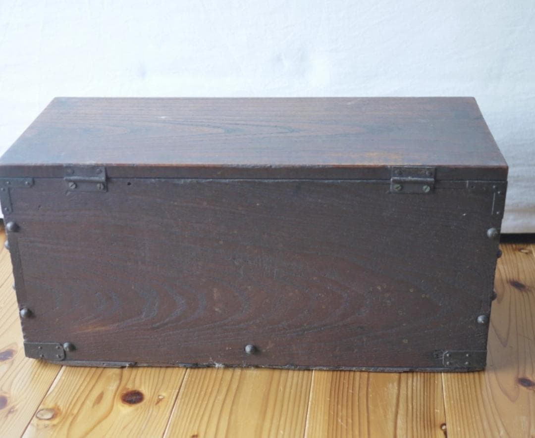 小箪笥　道具箱　帳場箱　硯箱　銭箱　小引き出し　鋲金具　古民具　時代民芸家具