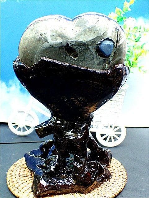 AAA級家庭円満◆天然ハート型アメジスト原石YT2G3/497G36C
