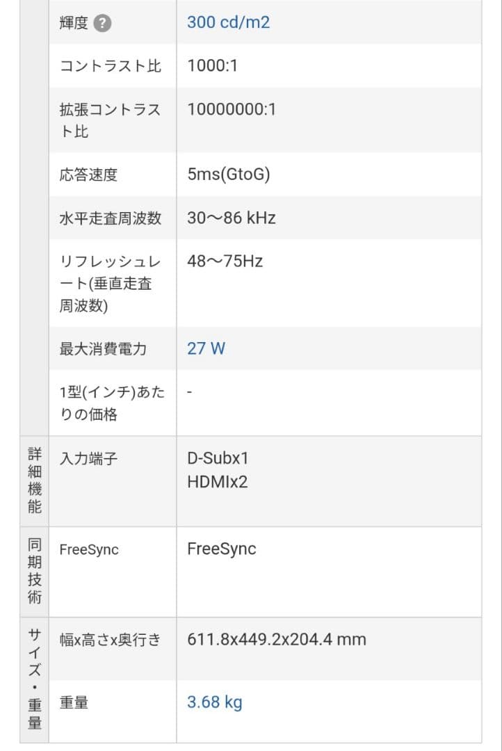 HP 27インチ モニター