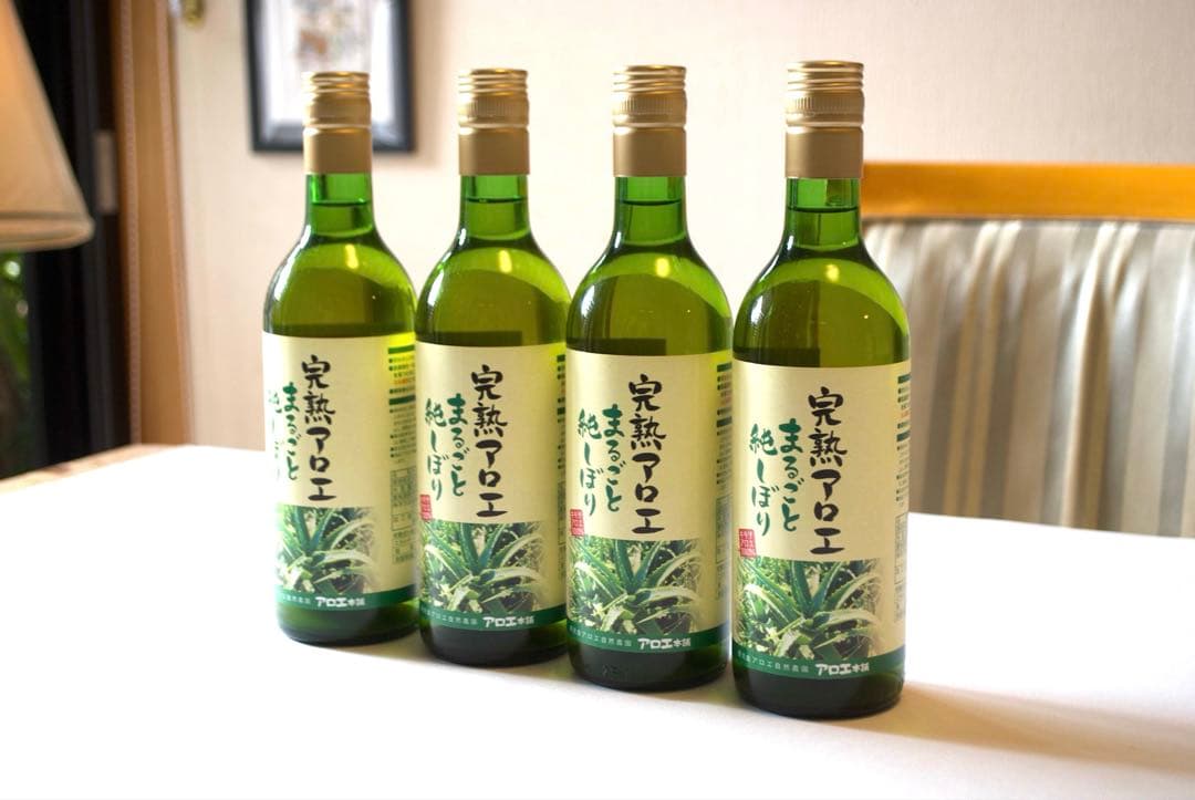 完熟アロエ、そのままの生命力を一滴に。 アロエ本舗　4本セット。