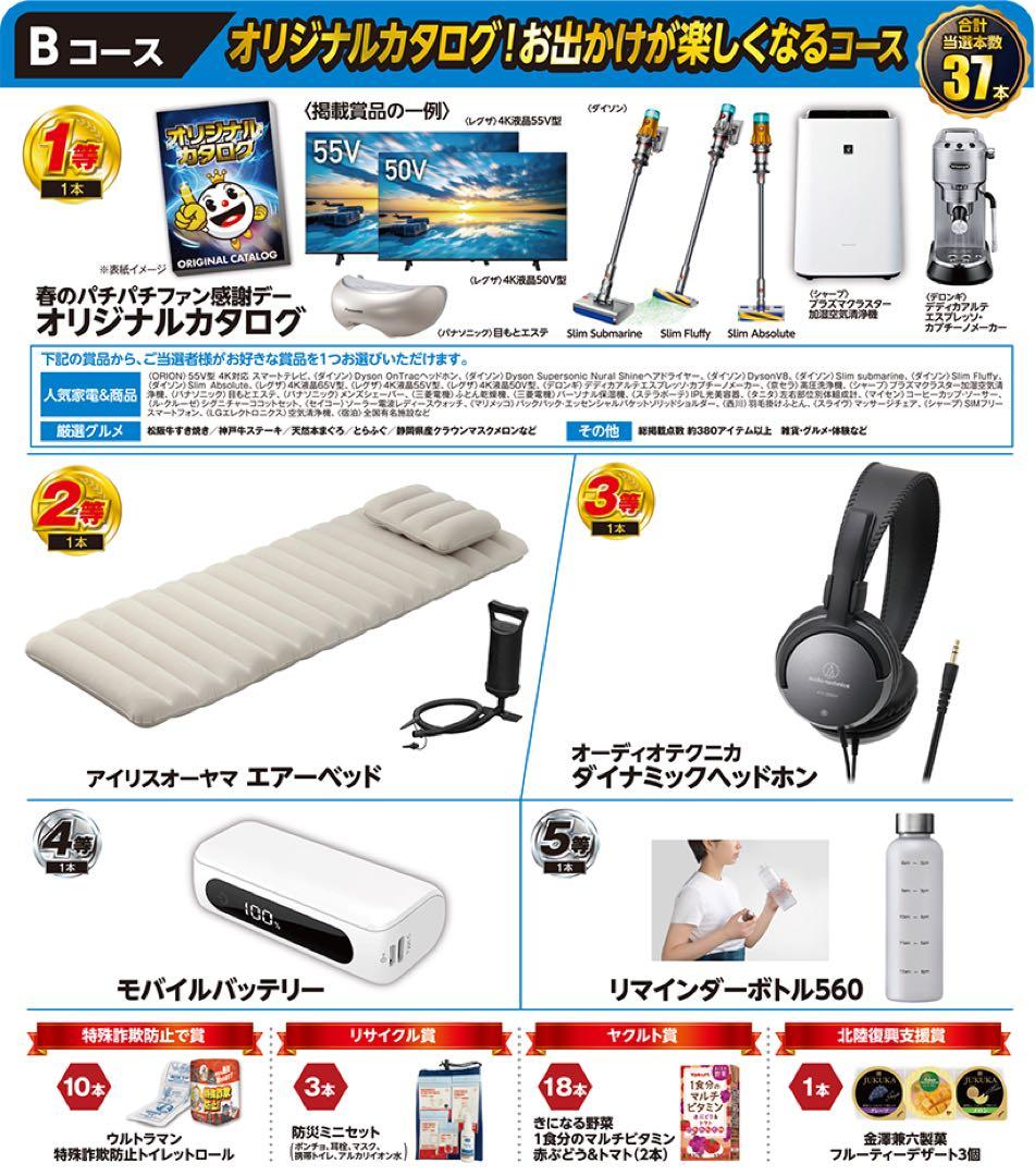 REGZA〈レグザ〉春のパチパチファン感謝デーオリジナルカタログギフト