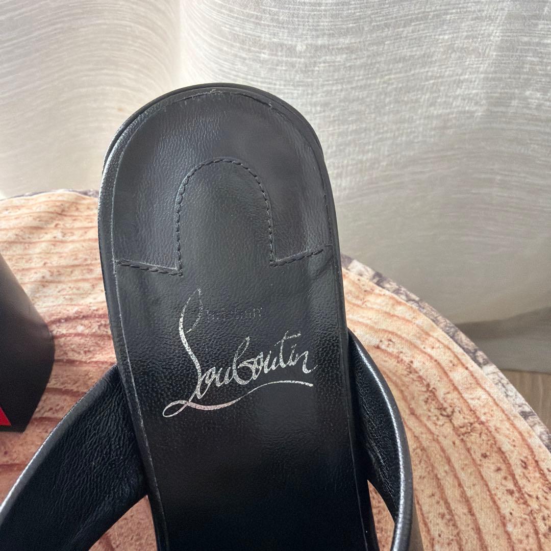 Christian Louboutin クロスストラップサンダルブラック37.5