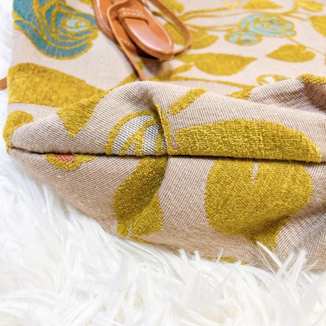 ハンドメイド✨ミナペルホネンロージーミニラウンドハンドバッグ　花柄