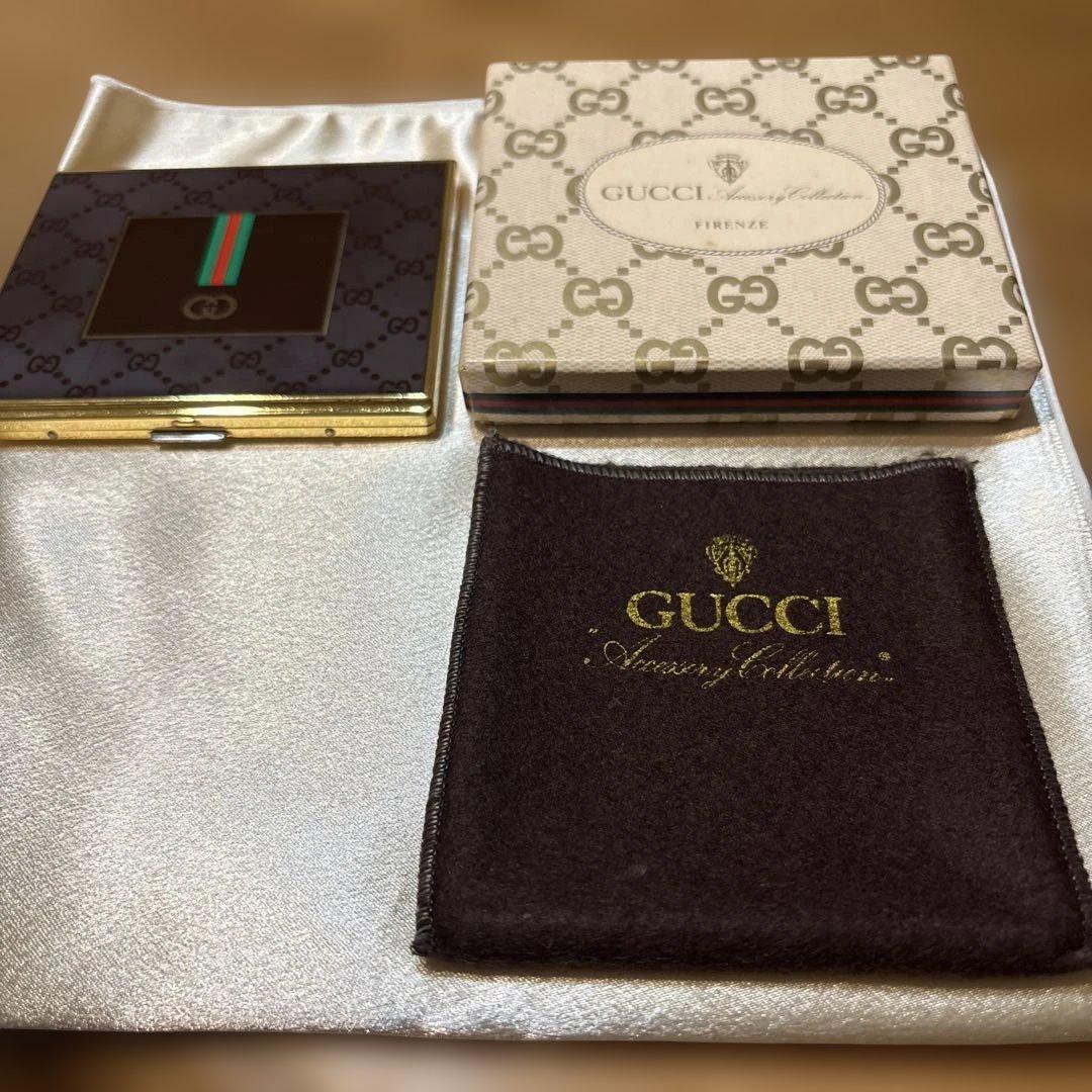 Pins3211オールドグッチ　シガレットケース　名刺入れ　シェリーライン