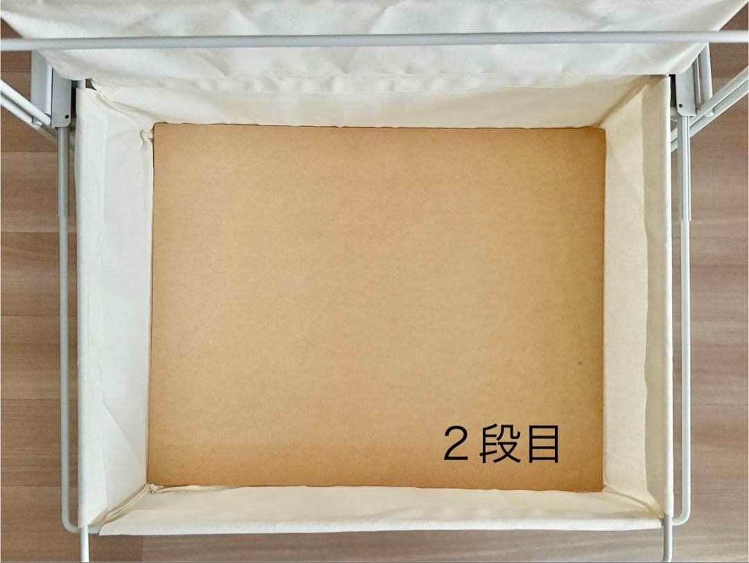 美品　無印良品 スチールユニットシェルフ 帆布バスケットセット 幅56cm