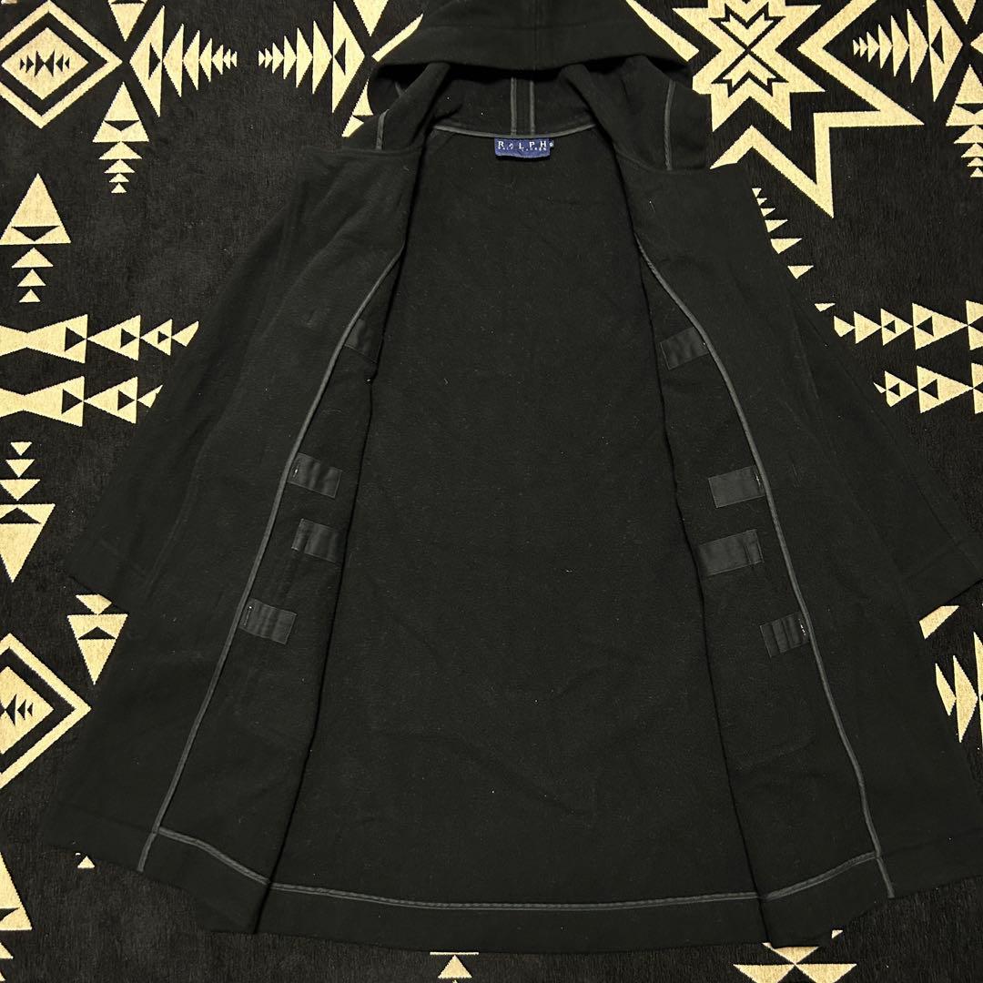 90s ラルフローレン ダッフルコート ブラック 大文字タグ