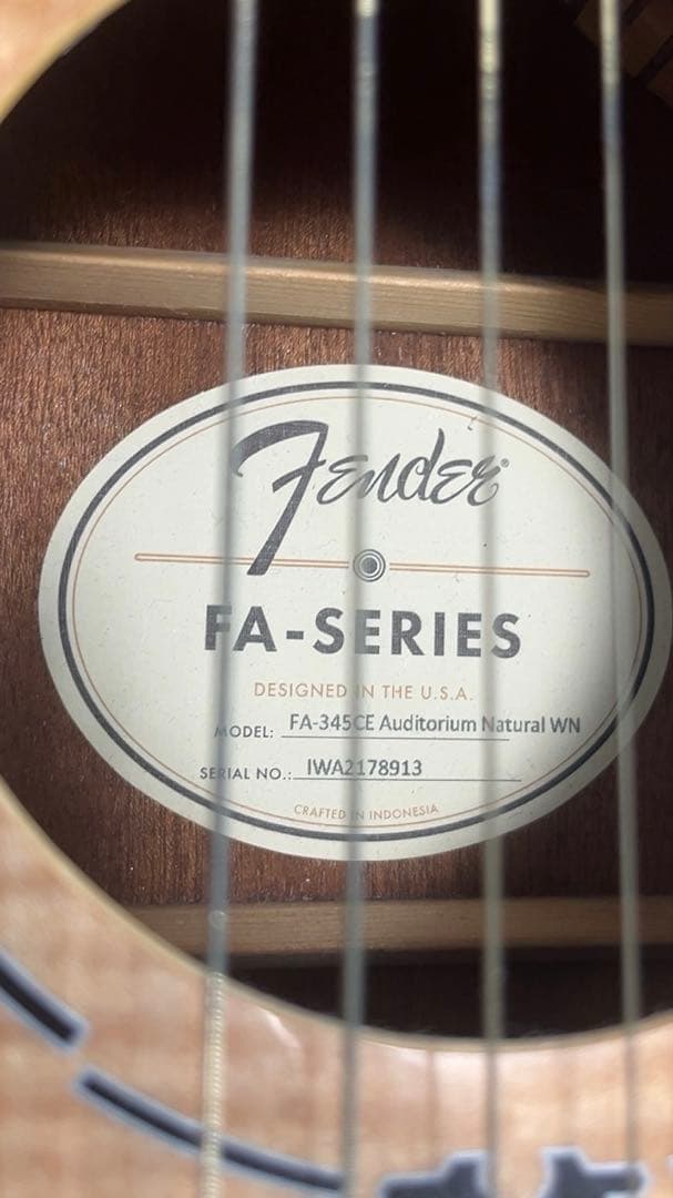 Fender FA-SERIES 345 アコースティックギター