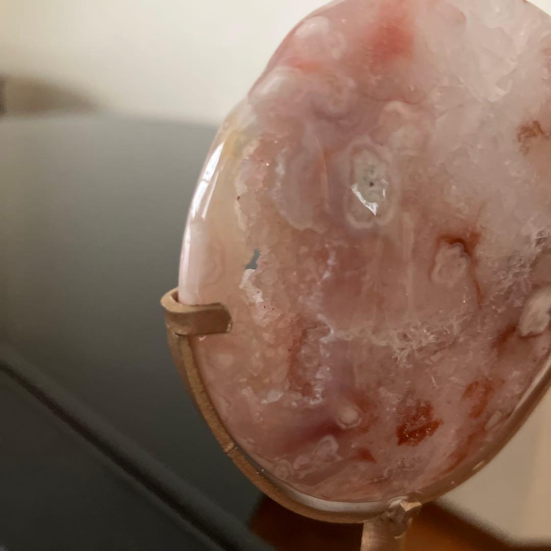 g’sさま専用ピンクアメジスト と桜瑪瑙との共生　天然石置物