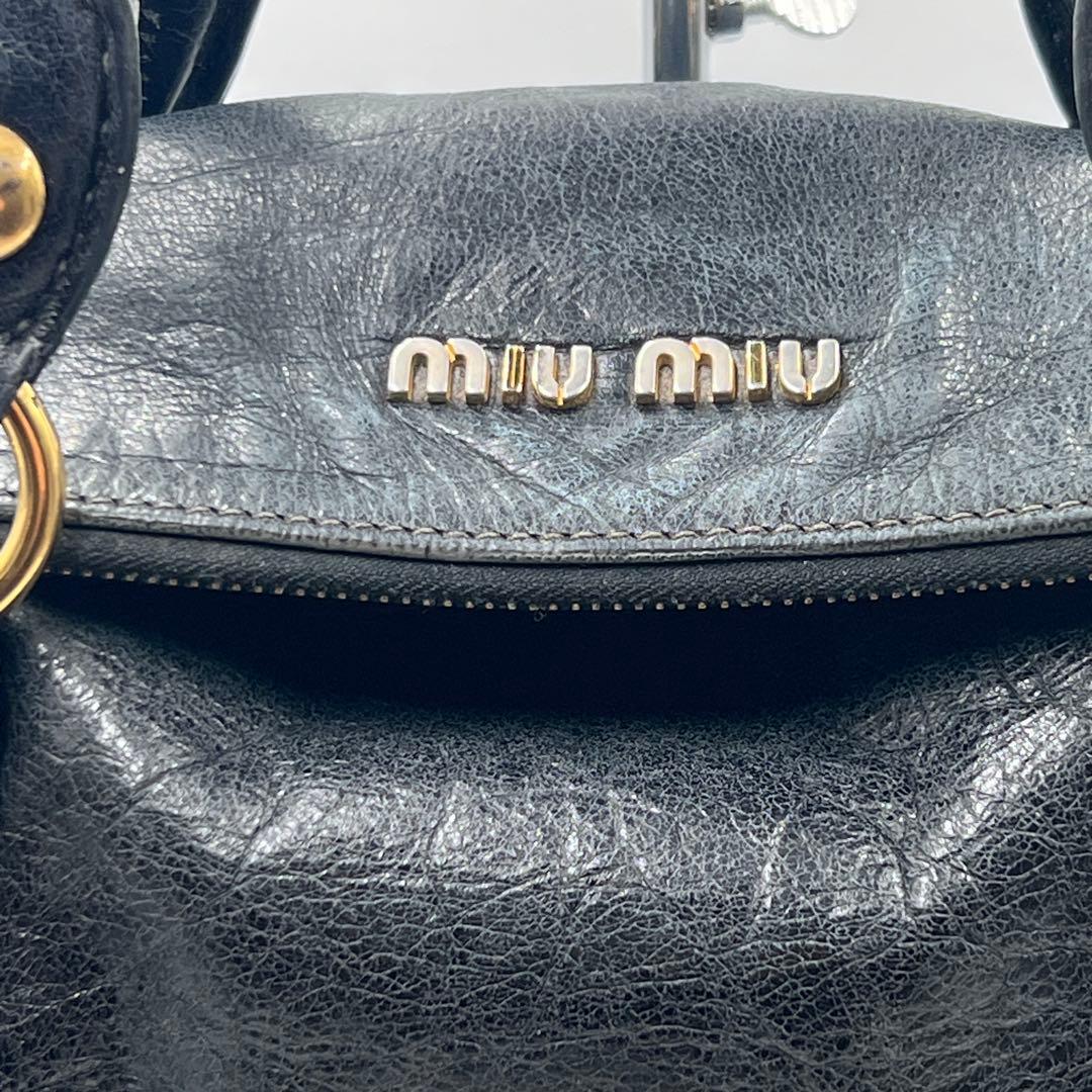 【定番】MIU MIU ミュウミュウ ヴィッテロルクス 2WAYバッグ 黒 人気