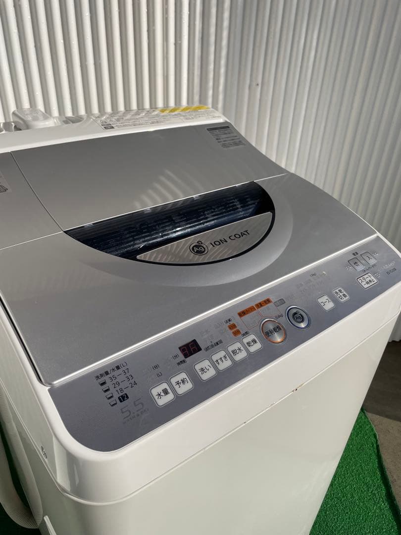 909 シャープ 穴なし槽 熱乾燥機能搭載 5.5kg洗濯機 黒カビ抑制 清潔