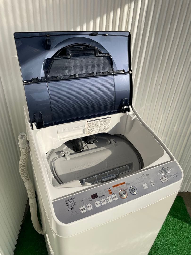 909 シャープ 穴なし槽 熱乾燥機能搭載 5.5kg洗濯機 黒カビ抑制 清潔