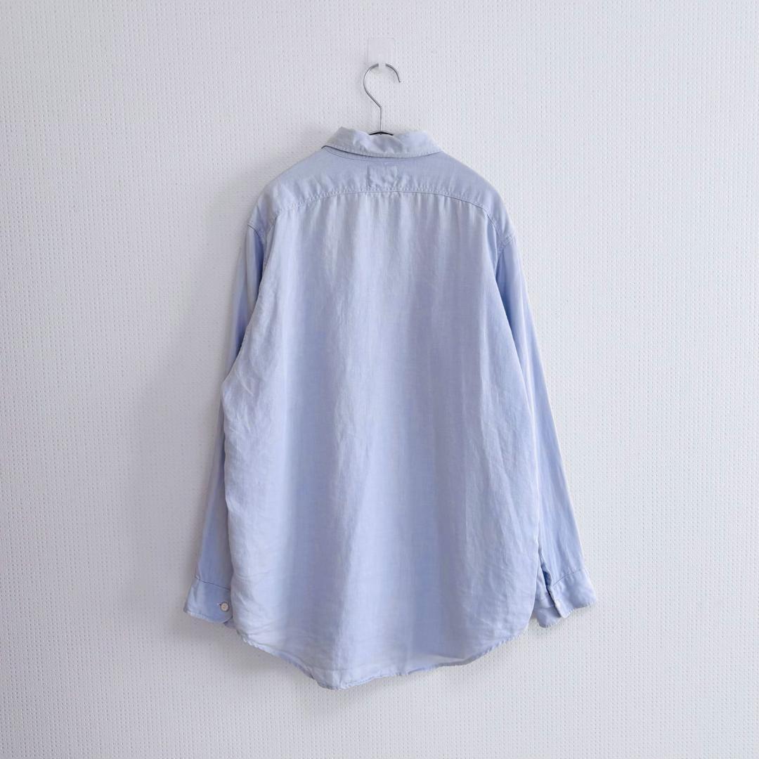 MADISONBLUE ハンプトン リネンシャツ B刺繍 サックスブルー　01