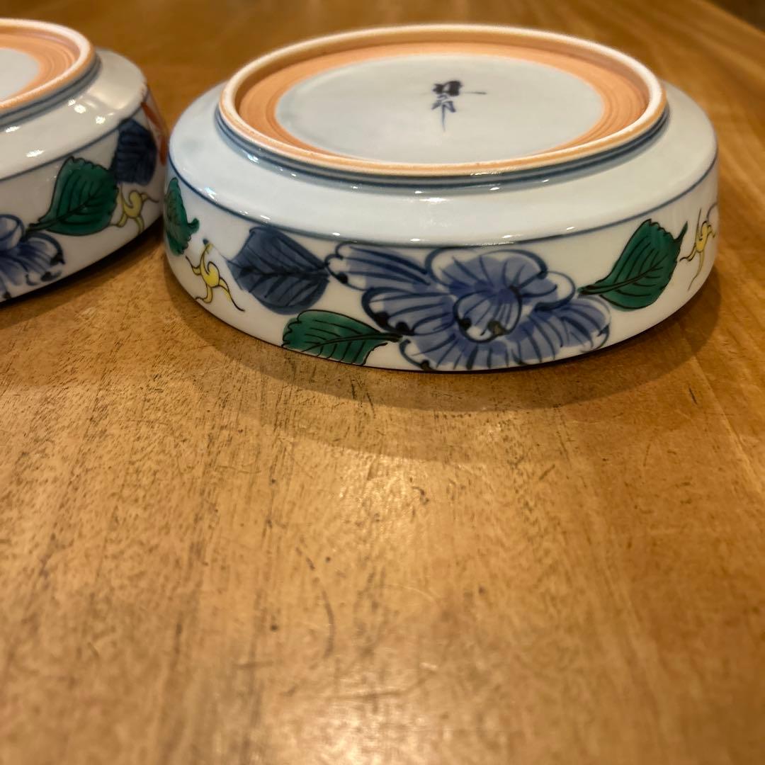 波佐見焼　林九郎窯　一閑人　絵変わり　平鉢　二枚　希少