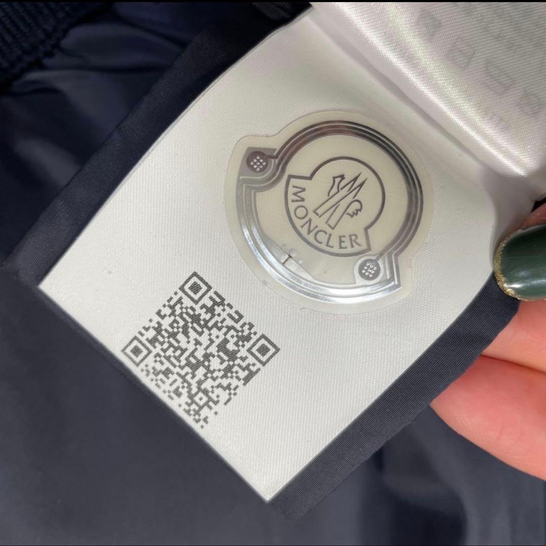 モンクレール　カーディガン　トリコット　フードジップ切替パーカー　ネイビー　L