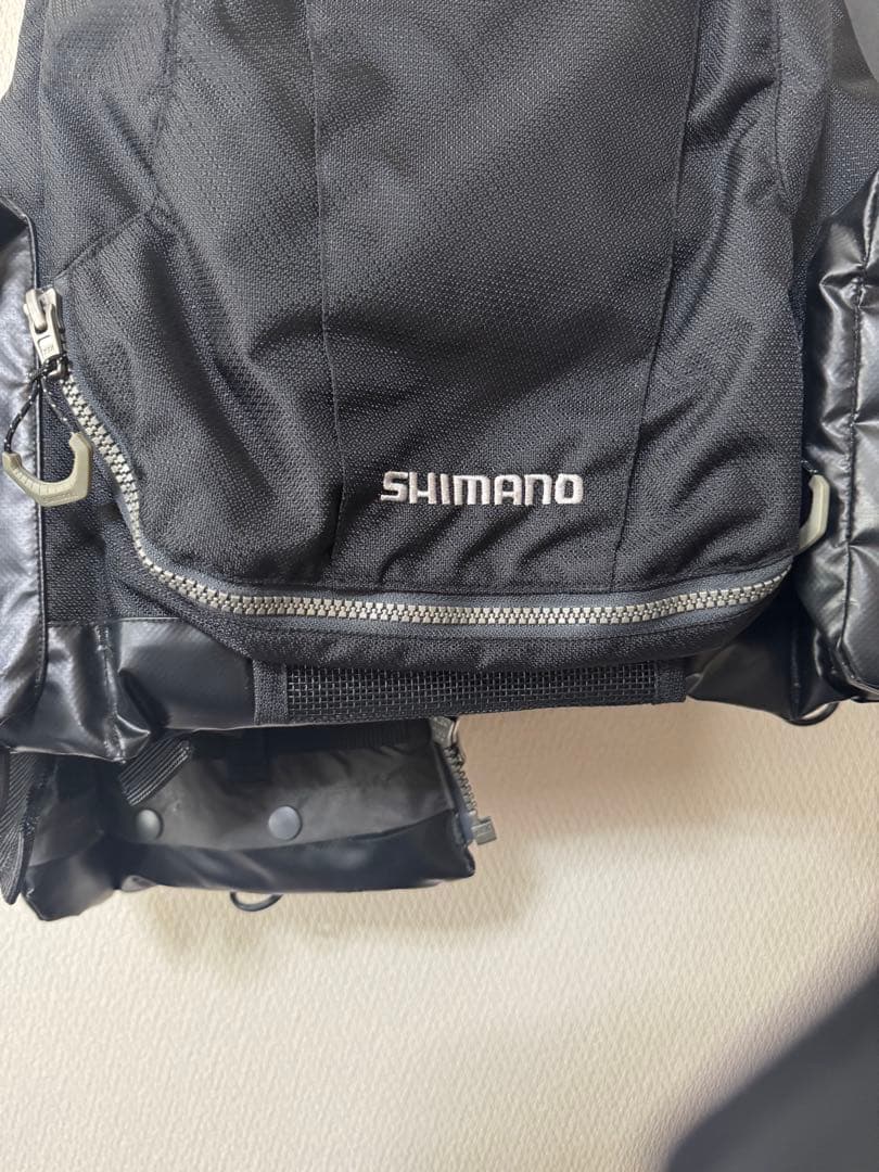 美品SHIMANO XEFO フィッシングベスト ブラック