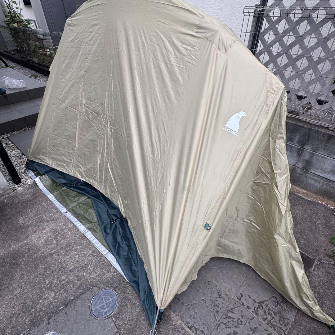 美品モンベル　ムーンライトテント 3型アイボリー純正グランドシート付ゆるキャン△
