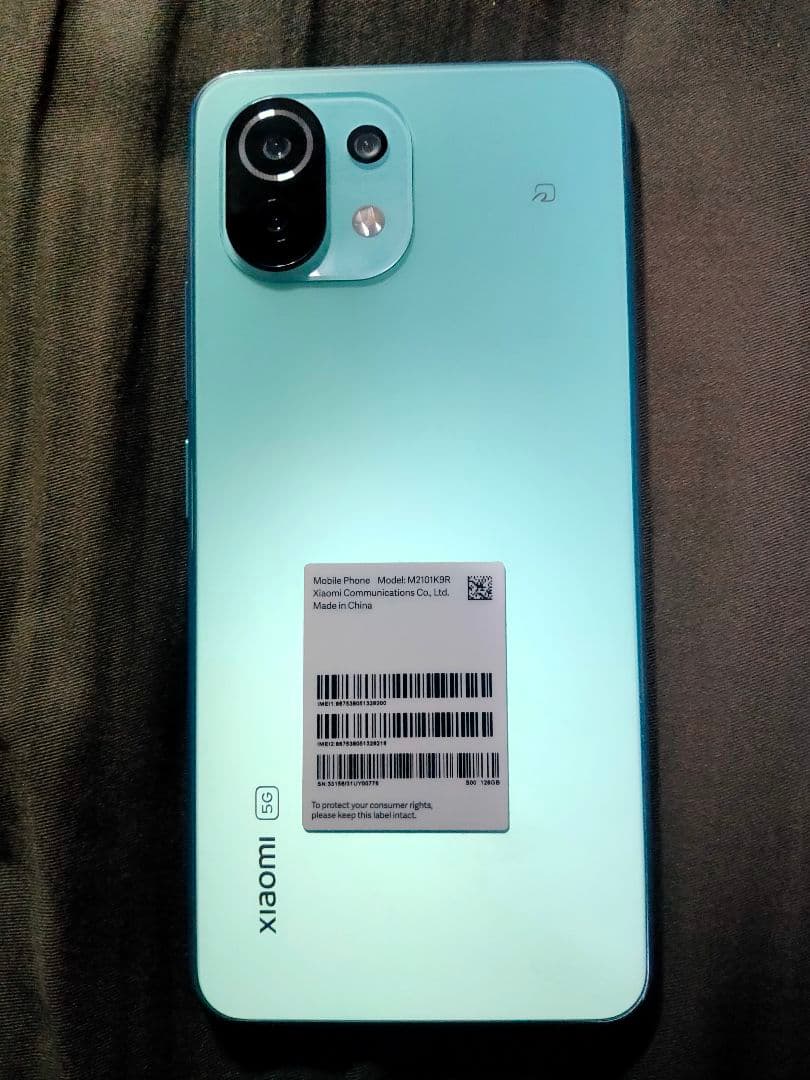 スマートフォン本体 Xiaomi Mi 11 Lite 5G Mint Green