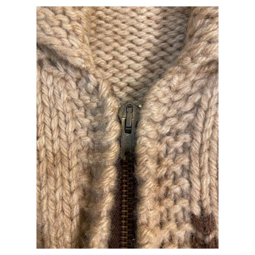 60s カウチンセーター トナカイ柄　ウールニット ヴィンテージ